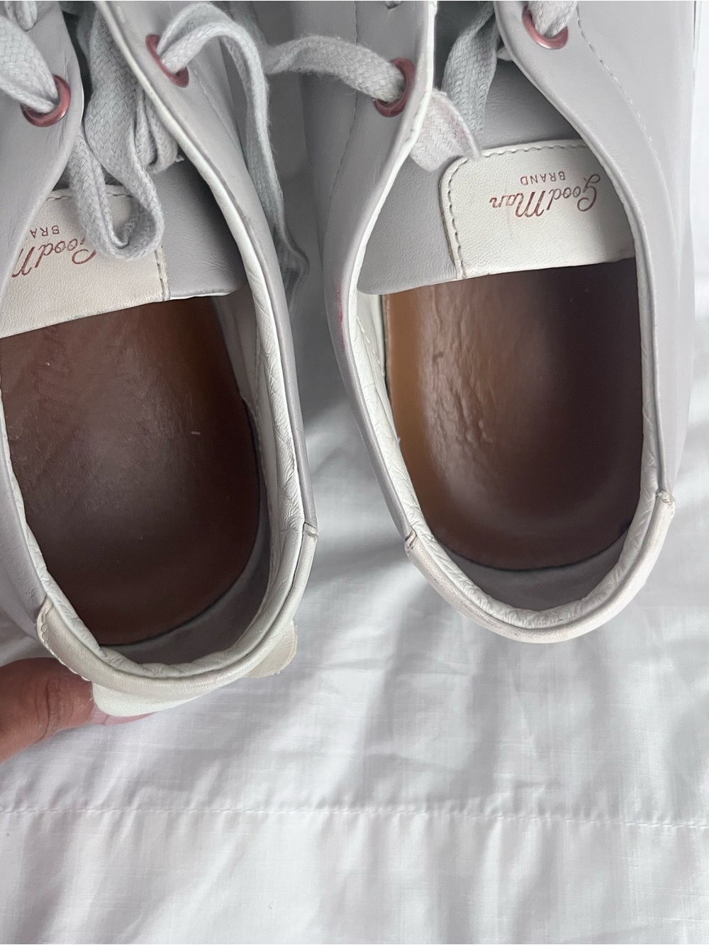Good Man Brand Light Gray Leather Low-Top Sneakers - Picture 5 of 10